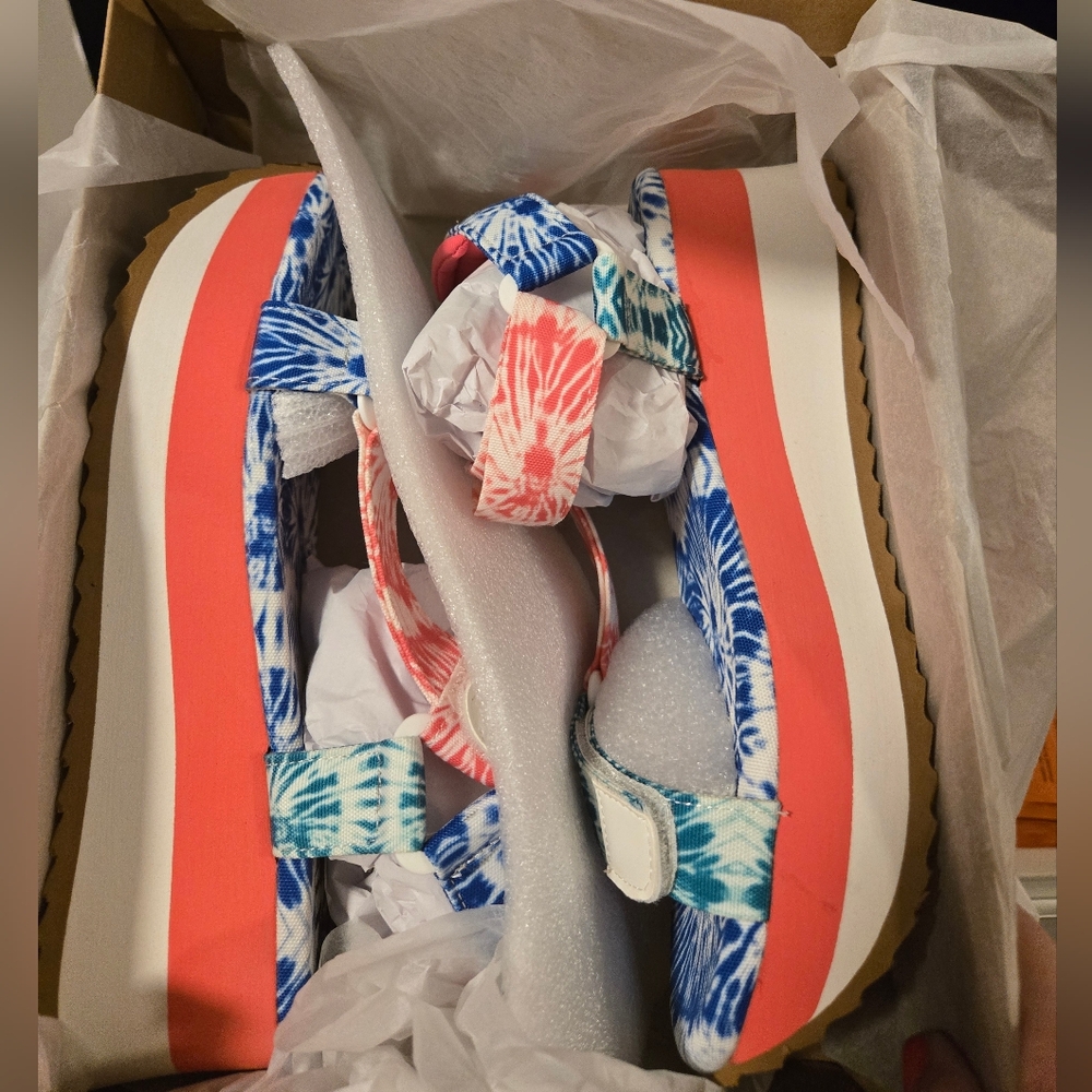 Dirty Laundry Tie Dye Platform Sandals | Size 8.5 - New - Picture 4 of 5